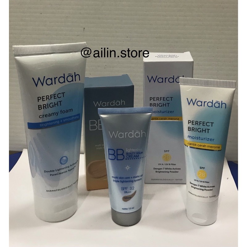 Paket Wardah Murah 3in1(Creamy Foam, Perfect Bright, BB Cream)