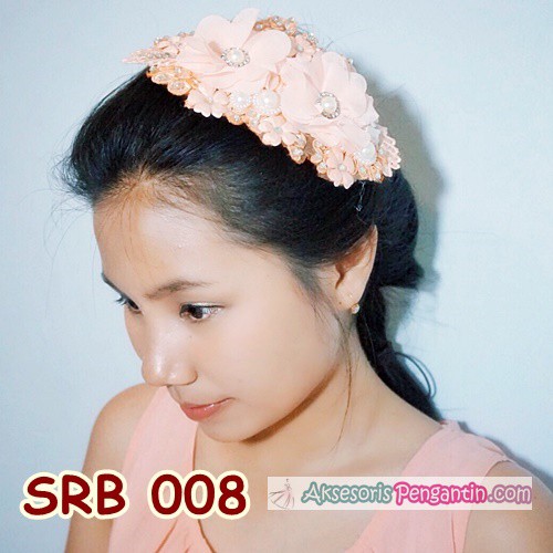 Hairpieces Rambut Pesta Peach L Headpiece Sirkam Sanggul Modern Srb 008