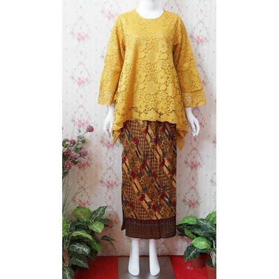 Kebaya Modern Kuning by Indah Bordir