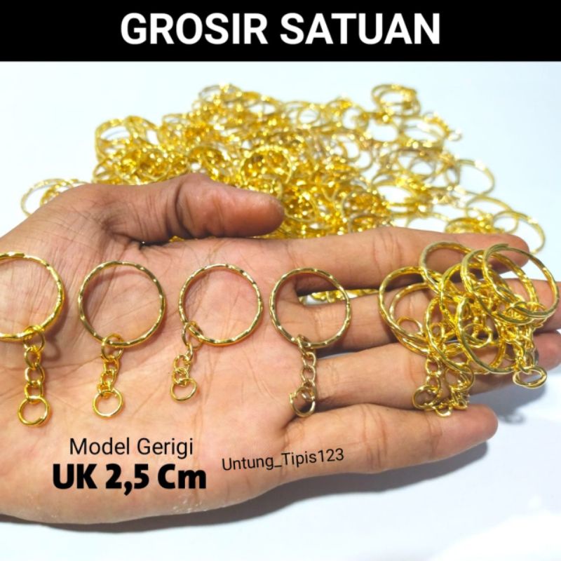 Ring Emas gantungan kunci gold Rantai Ring ganci harga satuan grosir