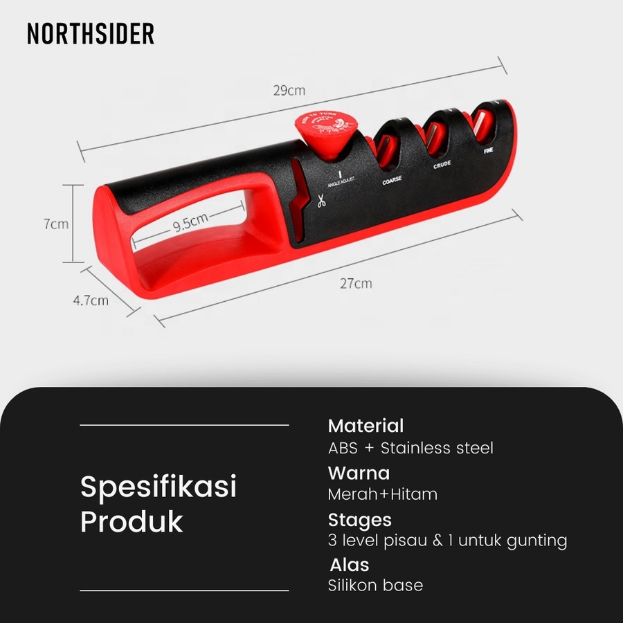 ALAT PENGASAH PISAU - GUNTING | KNIFE SHARPENER 4 STAGES ADJUSTABLE