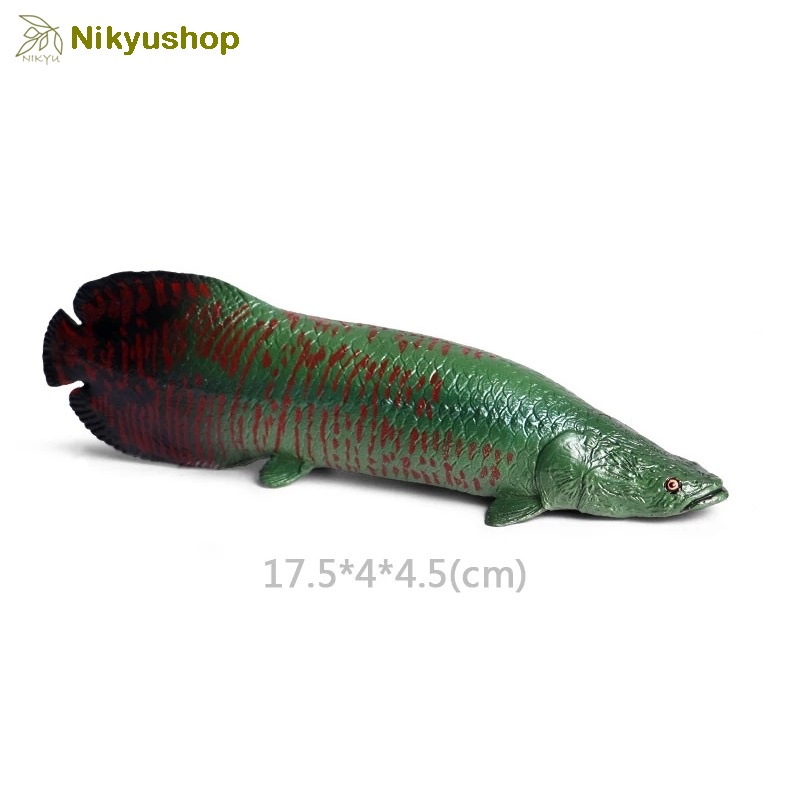 [Nikyushop] Mainan Edukasi Pajangan Miniatur Dekorasi Animal Hewan Ikan Arapaima Fish