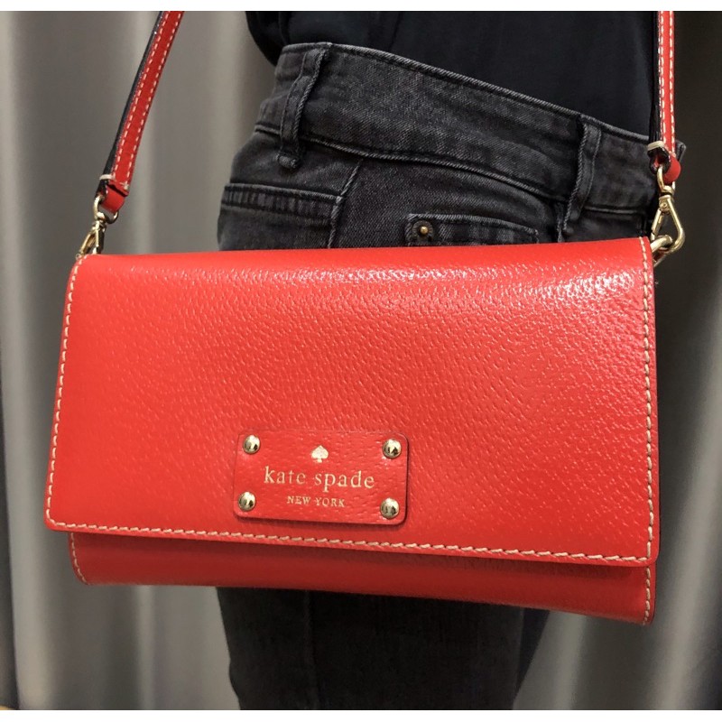 Kate Spade Red Wallet on Chain