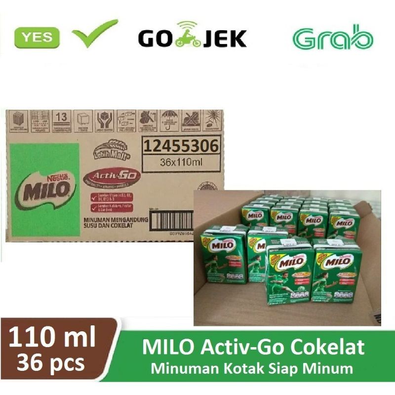 

SUSU MILO UHT RASA COKLAT MUARH 110ML×36pcs(1dus)