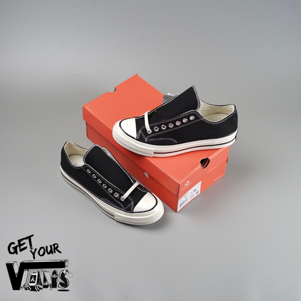 Converse Chuck Taylor 70S Low Black White Egret 100% Original