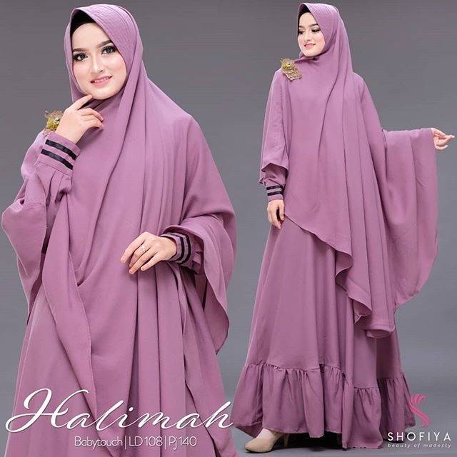 Halimah Set Syari Murah Polos Umroh