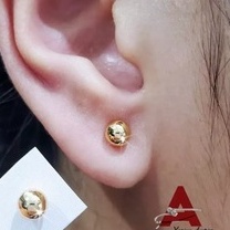 ANTING TUSUK PENTOL POLOS LAPIS EMAS