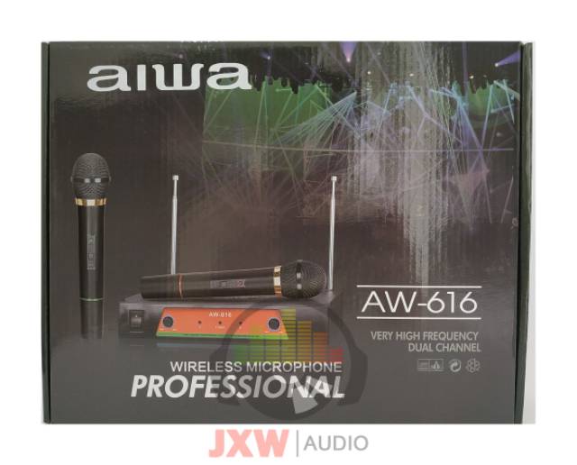 MIC AIWA AW 616 / MICROPHONE WIRELESS AIWA AW-616 / MIC AIWA AW616 HANDHELD