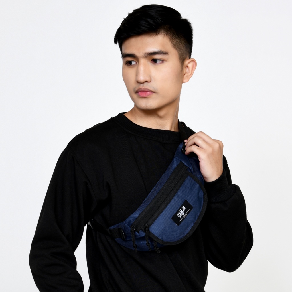 Tas Selempang Pria Distro Bahan Polyester Terbaru Tas Pinggang Waistbag Cowok