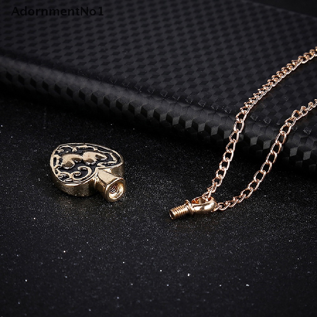 (AdornmentNo1) Kalung Rantai Dengan Liontin Hati Bahan Stainless Steel Untuk Abu Kremasi