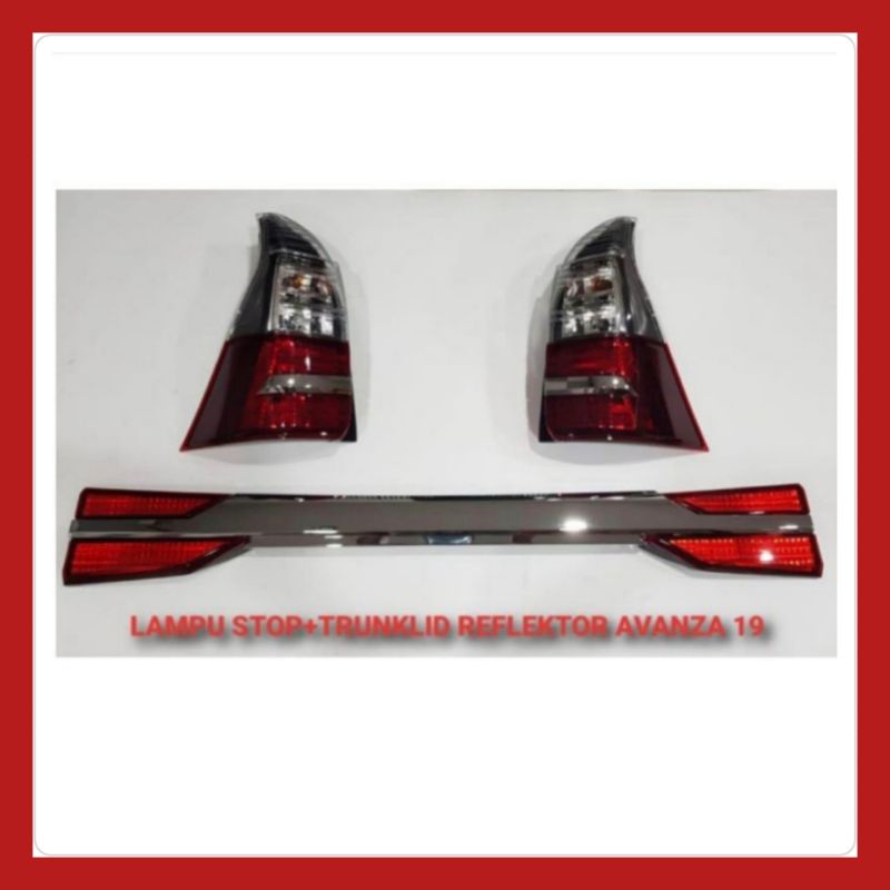 Stop Lamp Avanza / Xenia 2012 ON + Trunk Lid CROME + Reflektor Komplit