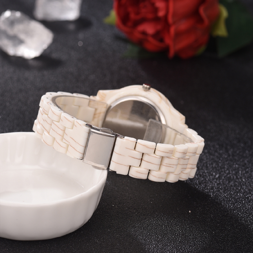 【KOK】✅COD Ready Stock Jam  Sederhana pria dan wanita pasangan universal mode kuarsa menonton serat kayu watch-3