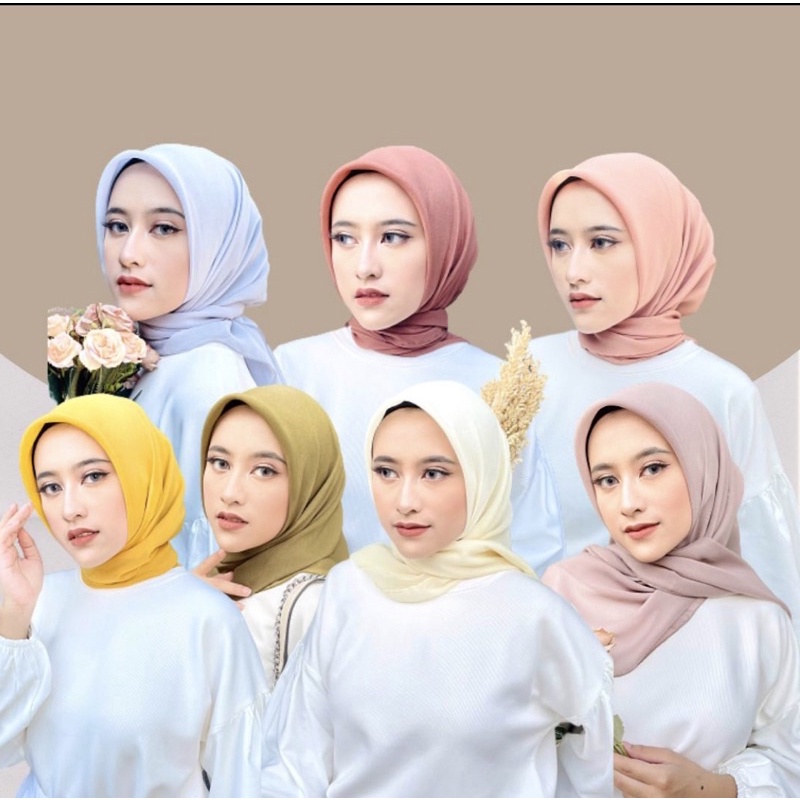 Paket Kodian Hijab Bella Square / 20 Pcs Hijab Segi Empat Instan Tbk