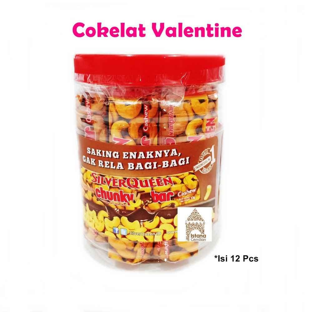 

Silver Queen Chunky Bar JAR / TOPLES (isi 12 pcs) Cokelat Valentine