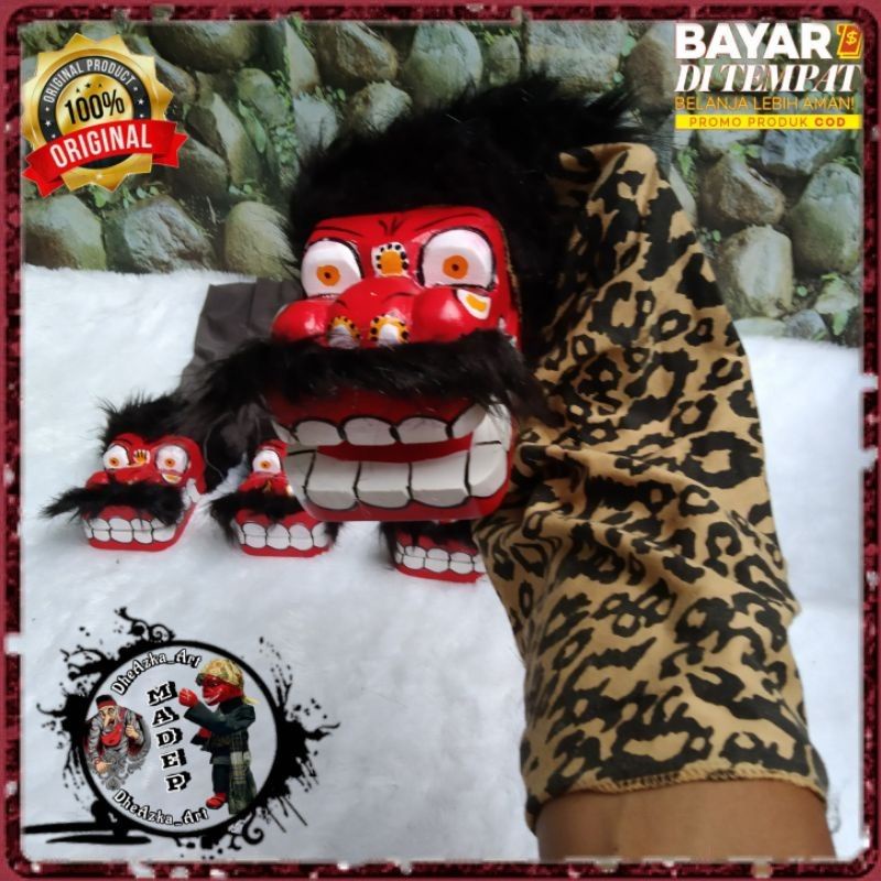 Caplokan Barongan Tangan Ukir Kayu