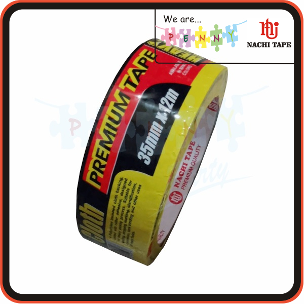 

Lakban Hitam Lakban Kain Premium Nachi Tape 35mm x 12meter 100% Original