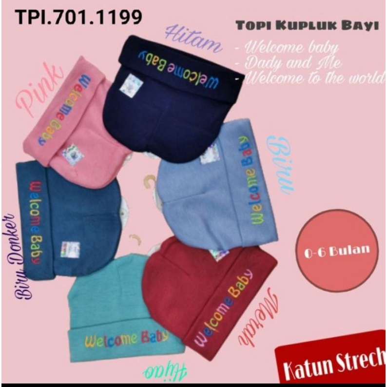 Topi bayi halus 0-4 bulan / kupluk baby penghangat kepala