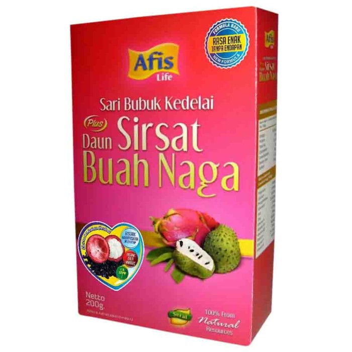 

Afis Daun Sirsak Plus Buah Naga, Manggis 200gr - Susu Bubuk Kedelai