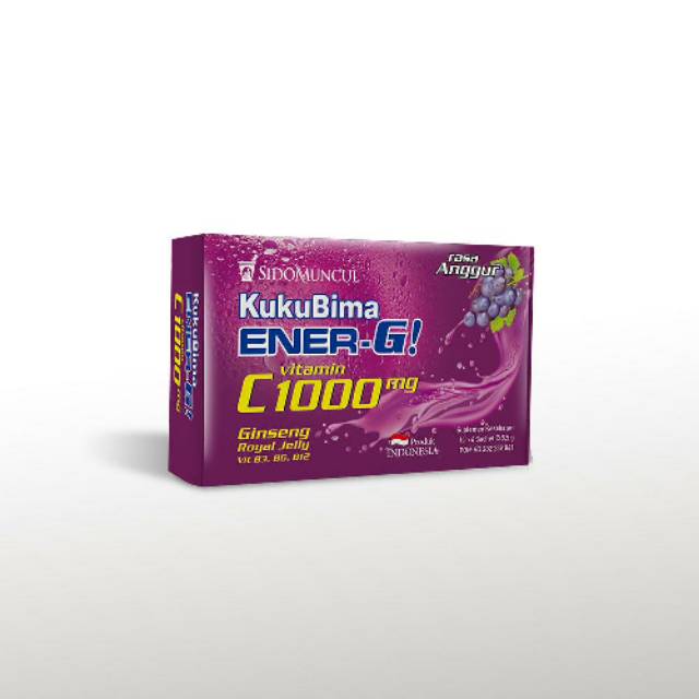 

Minuman energi Kukubima rasa Anggur + vitamin c 1000mg