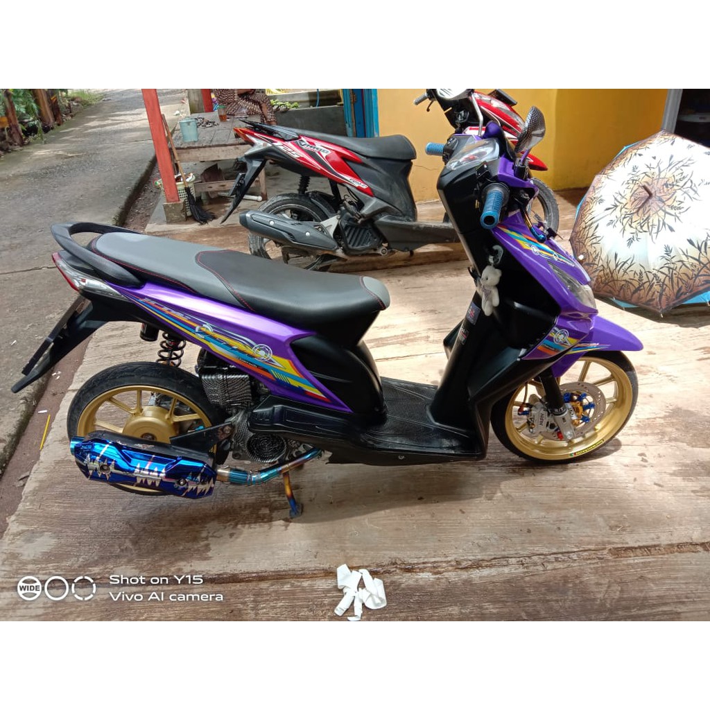 Striping Beat Karbu Bahan Transparan Shopee Indonesia