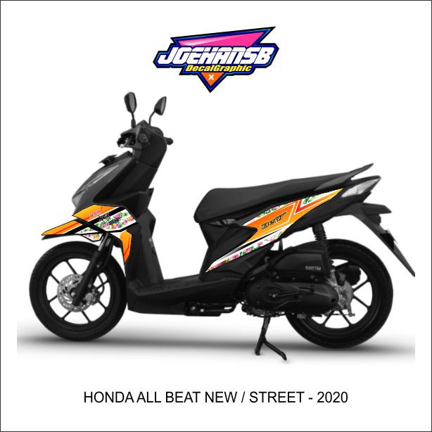 Striping Beat Deluxe - Stiker Motor Honda Beat   Street 2020 - NGKS Flowers