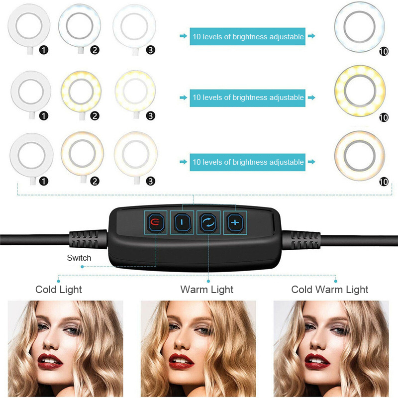 Lampu Rias Paket Tripod Mini Ball Head Livestreamer Live Untuk Foto Studio / Kamera Selfie 16CM