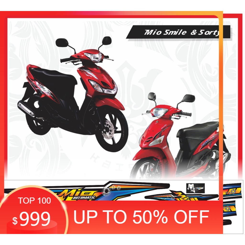 cod/sticker/ striping mio sporty variasi hitam