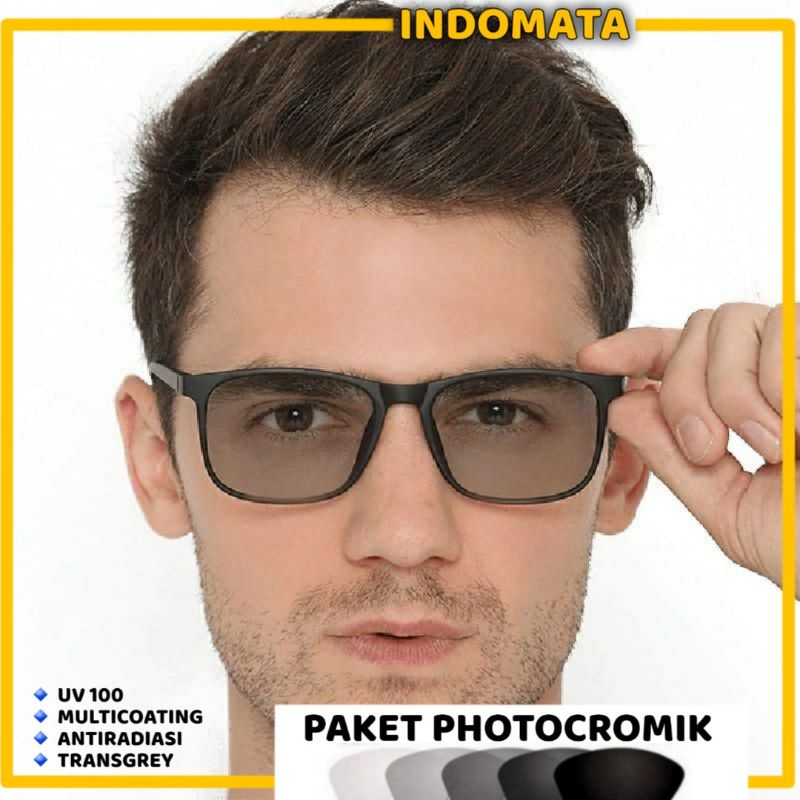 Kacamata Pria Cowok Tulen | photocromic | Blueray | Normal | Minus | Bluecromic