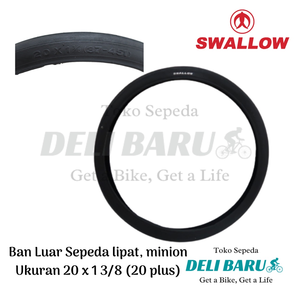 Swallow Ban luar 20 x 1 3/8 type S-139 sepeda lipat pelek 20+ 451