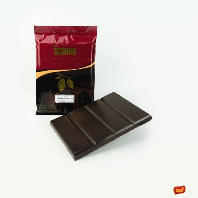 

Dark Chocolate Couverture SCHOKO 72% 1kg / easy melt dark chocolate / cokelat blok / cokelat batang