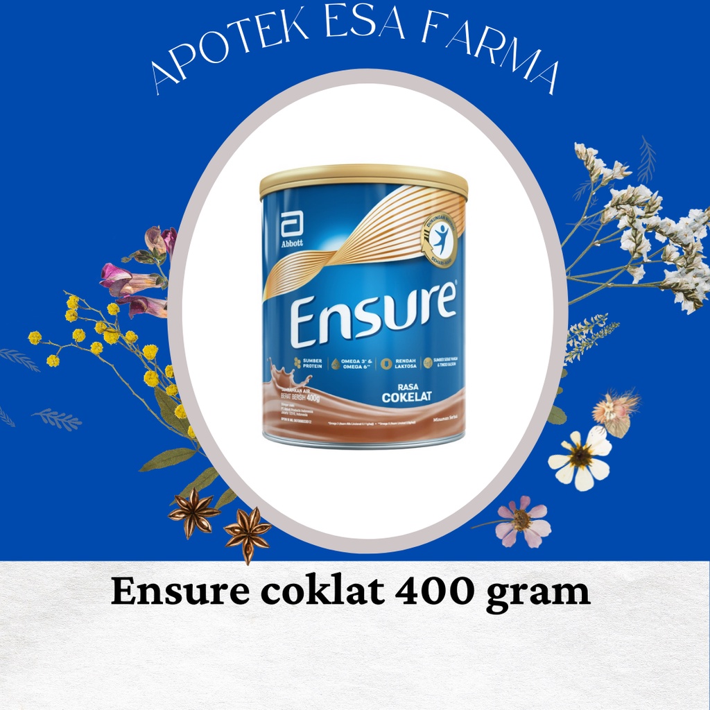 

Ensure Coklat 400 g Susu Nutrisi Dewasa Rendah Laktosa