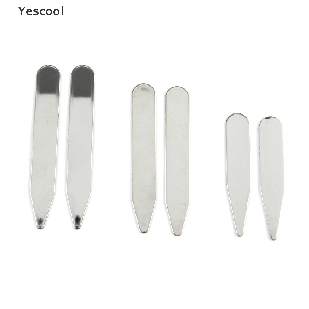 Yes 2Pcs Tulang Leher Bahan Stainless Steel Untuk Dresskemeja Bisnis