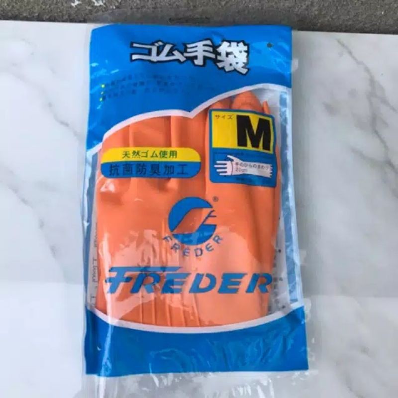 Sarung tangan karet latex / latex freder size M