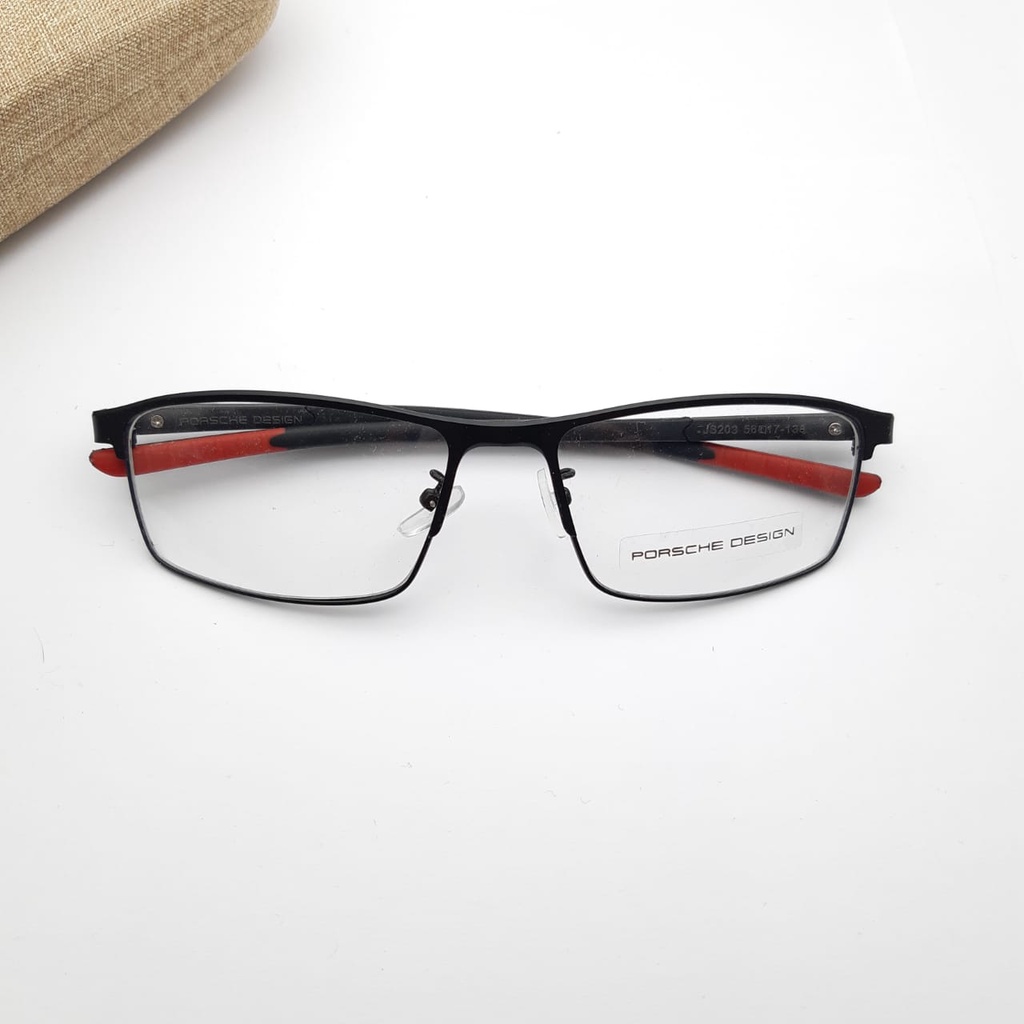 Ramadhan Sala!! Frame POS 203 Kacamata Photocromic Pria / Wanita Anti Radiasi Premium Free Box dan Lap