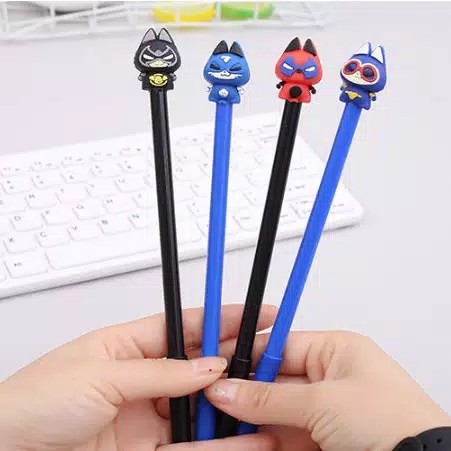 

EDW P251 BOLPOIN PENA LUCU CAT SUPER HERO 4 WARNA PULPEN UNIK IMPORT