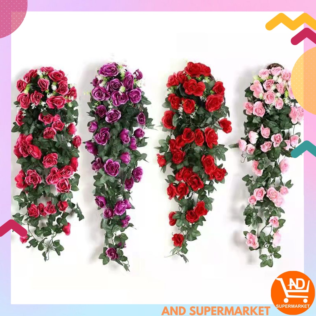 AND / COD / Bunga Rambat Hias Dekorasi Dinding Rumah Murah Import Tanaman Bunga Hias Artificial Flowers PBP93