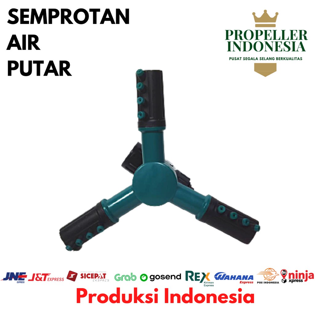 Semprotan Air Putar Sprinkle Water Rotary Sprinkler Sprayer 23CM Biru