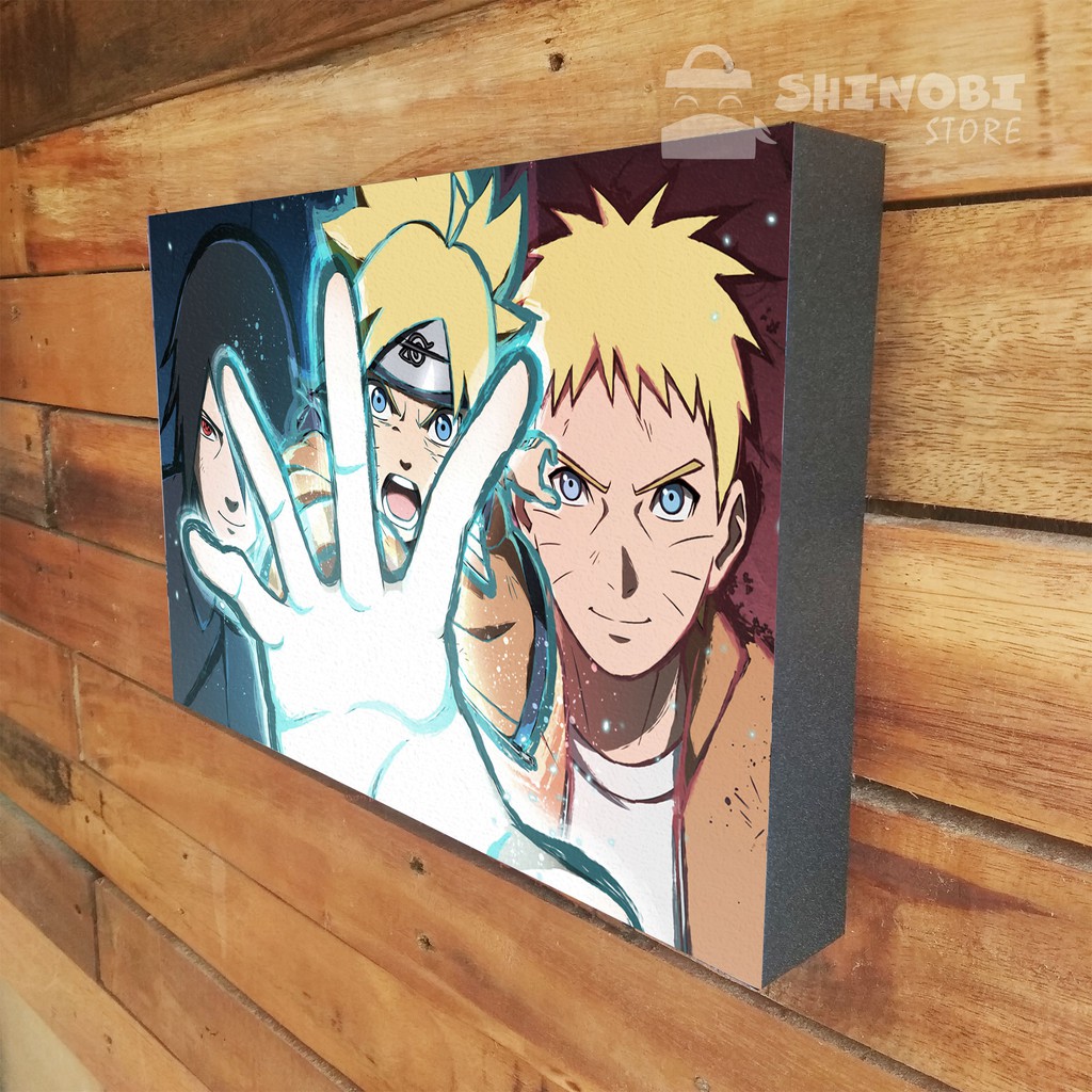 BORUTO Poster Kayu BOX Hiasan Dinding Anime Pajangan Dekorasi Ruangan