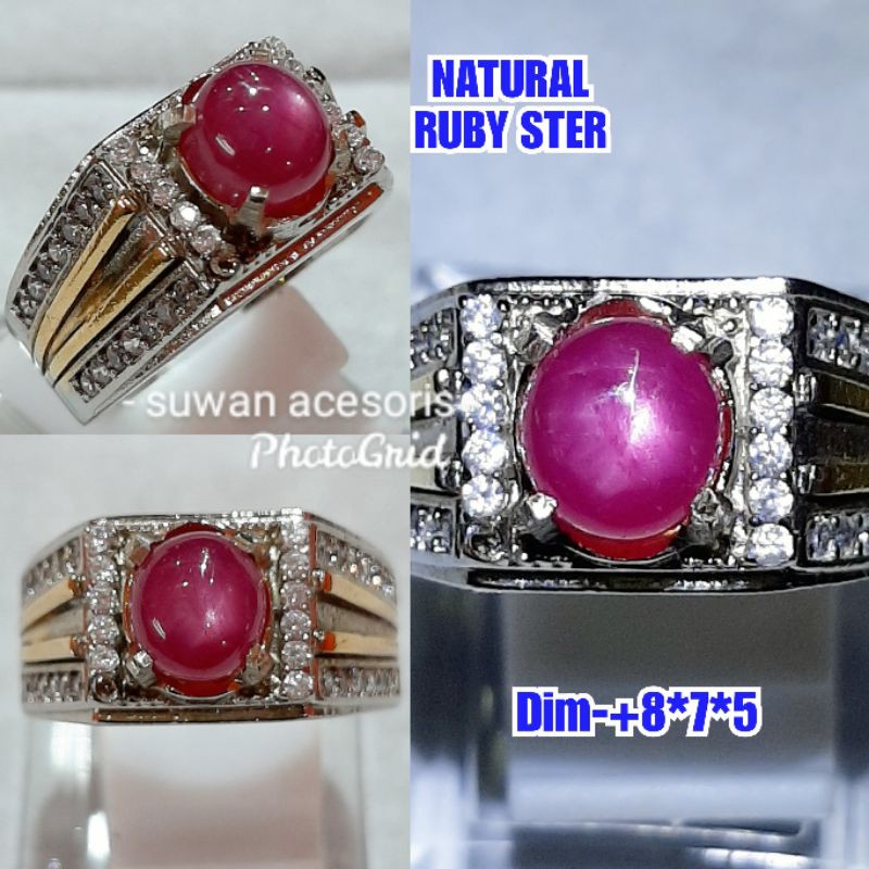 BATU PERMATA RUBY STER ASLI NATURAL 12