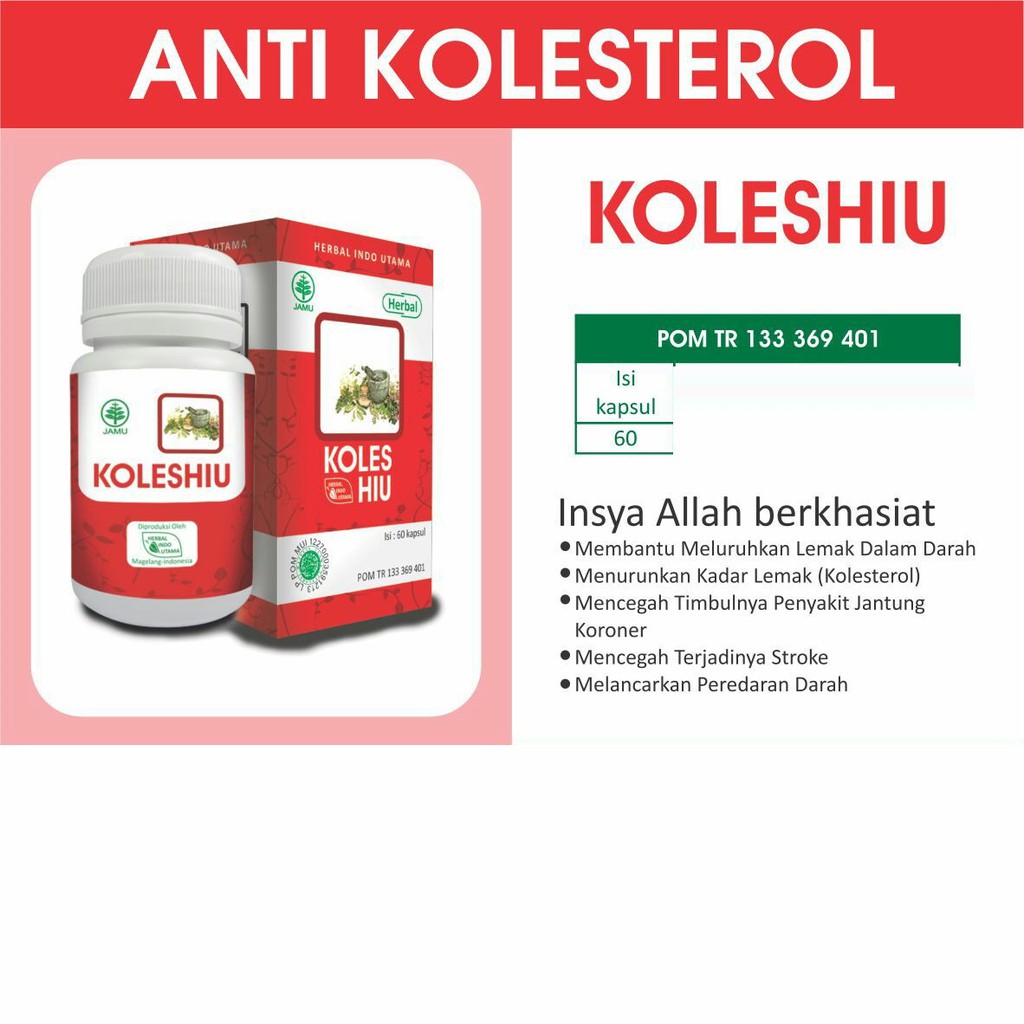 Hiu Koles Herbal Menurunkan Kolesterol Jahat Ldl Alami Obat Jantung Koroner Stroke Melancarkan Darah Shopee Indonesia