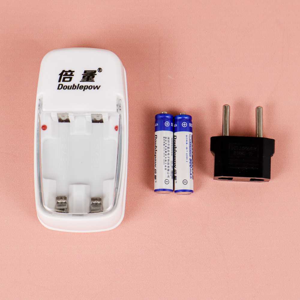 DOUBLEPOW Charger Baterai 2 slot AA/AAA with 2PCS AAA 900mAh - DP-B01