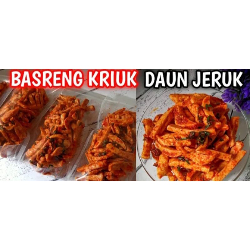 

basreng kriuk pedas manis gurih daun jeruk khas Bandung