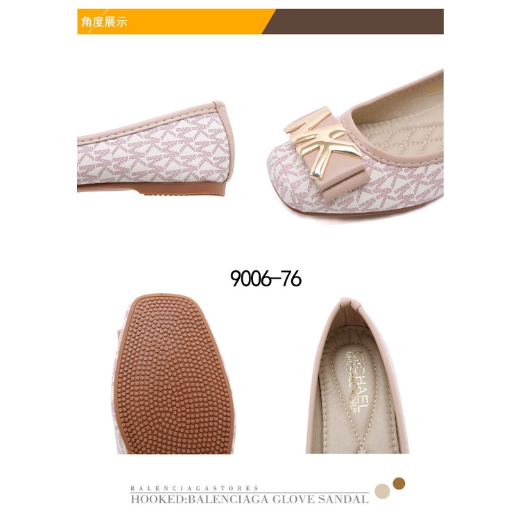 SHOES Signature Logo Bow Ballerinas Flat Shoes #9006-76