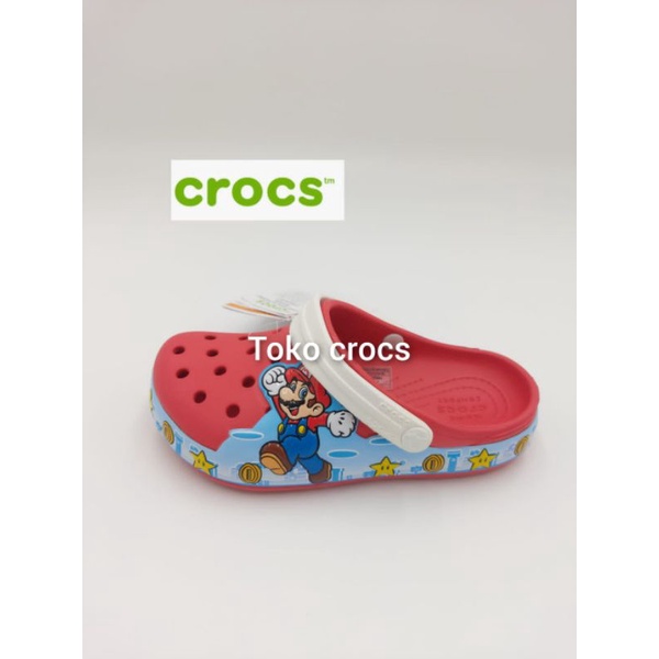 Sandal Anak / Crocs anak super Mario / Sandal Crocs AnakFun lab Mario