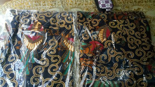 Grosir Batik Hrb026 Kenongo Kemeja Tosca Pendek Pekalongan Padi M L Xl Sogan Prin Halus Kemeja Batik