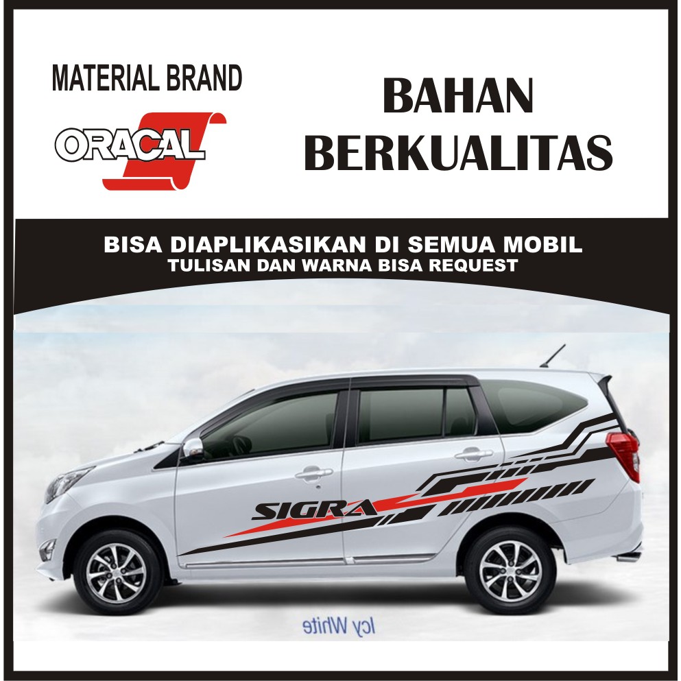 Sticker Stiker Sigra Cutting Mobil Variasi Calya Ertiga Avanza Xenia Innova Pajero Fortuner Shopee Indonesia
