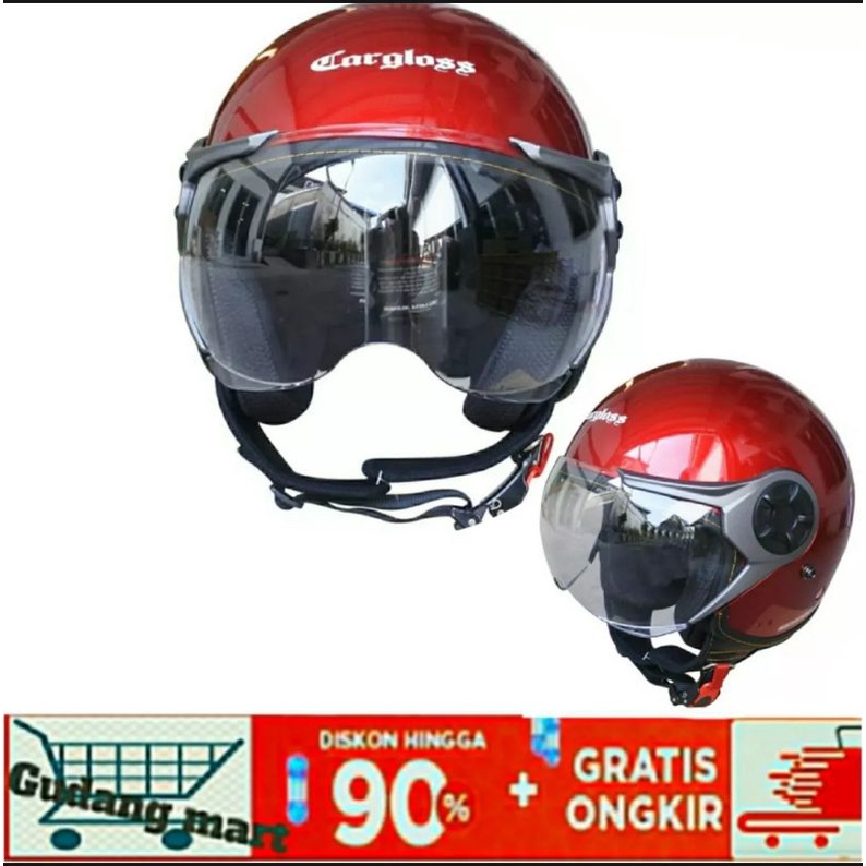 HELM Cargloss YR Original Merah Maroon CARGLOSS