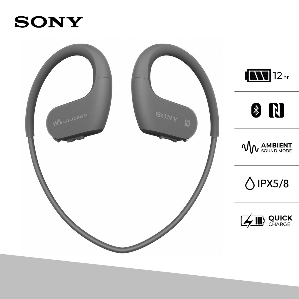 Walkman Sony NW-WS623 Walkman Waterproof Sports MP3 Player Bluetooth up to 4GB Battery up to 12H