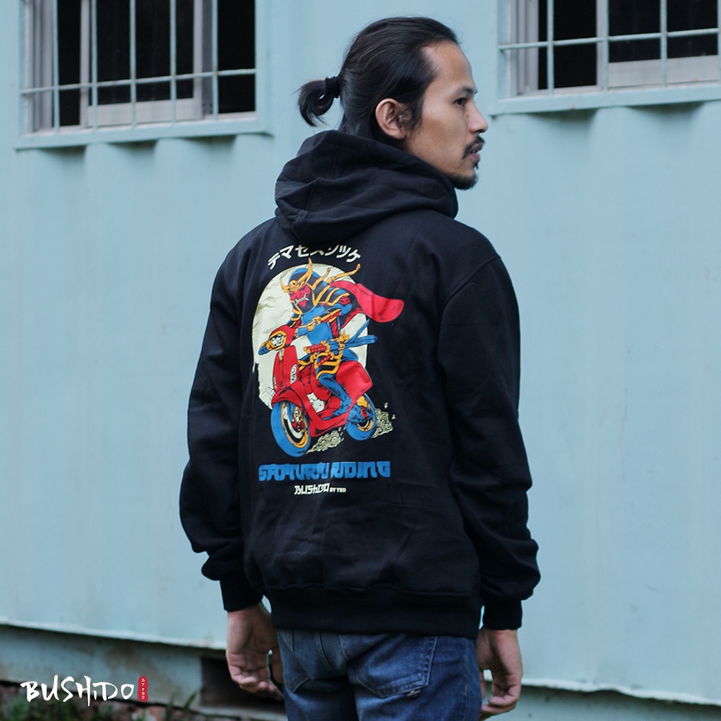 Bushido Hoodie | Hoodie jepang "Samurai Riding"