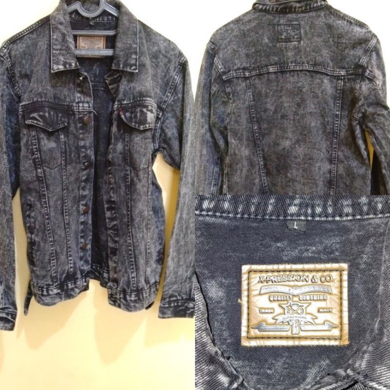 Promo Jaket Jeans Levis X-pression/Jaket Jeans Sandwash Hitam/Jaket Jeans Pria